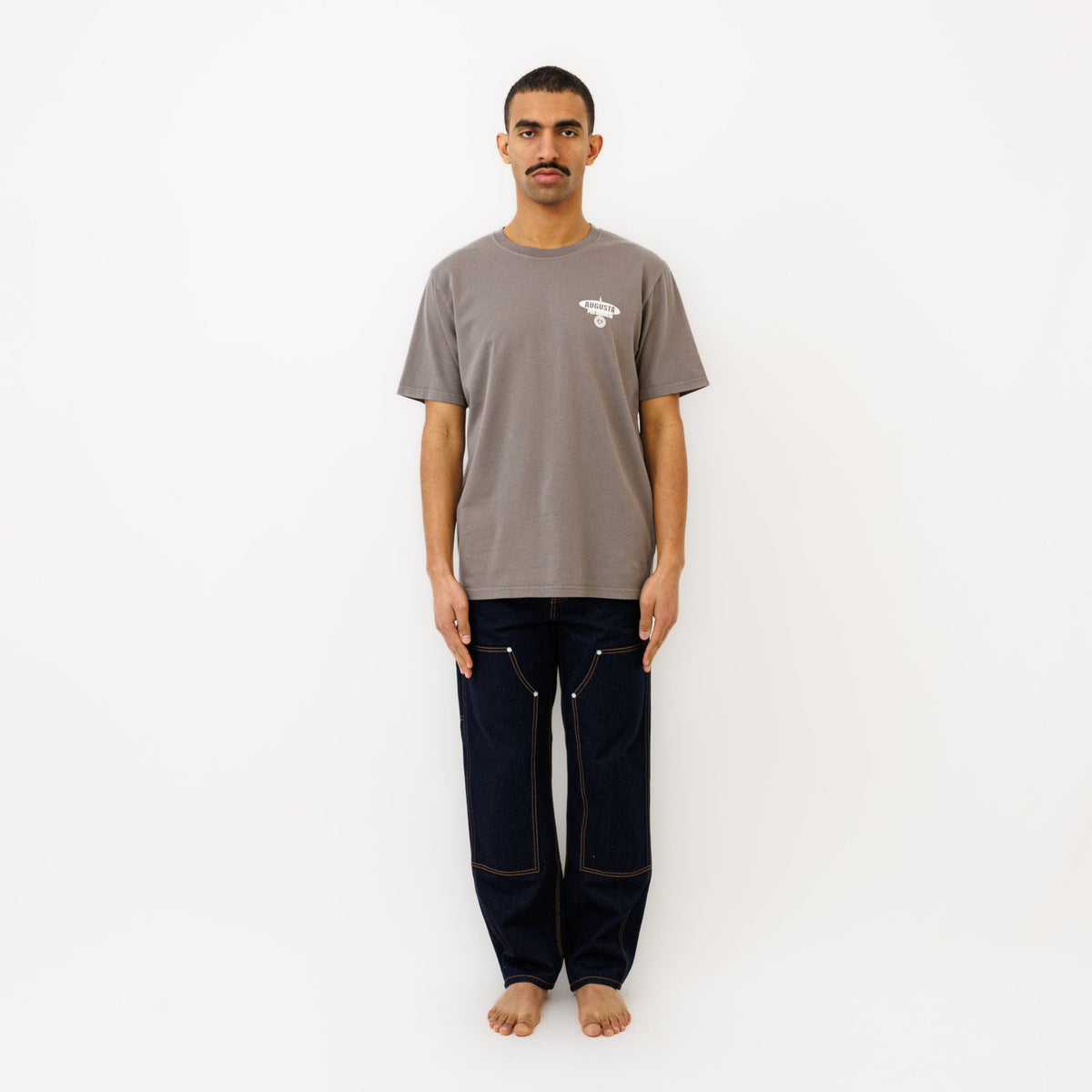 T-shirt "AD AUGUSTA" - Pigment Grey - Ateliers de Nîmes