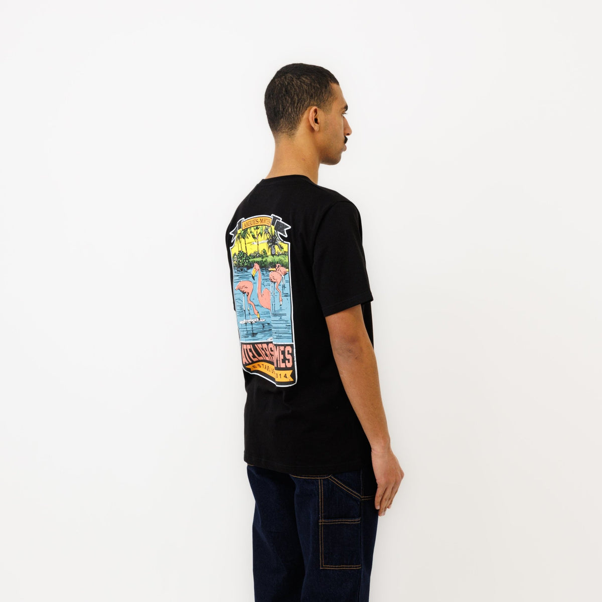 T-shirt "AIGUES MORTES" - Noir - Ateliers de Nîmes