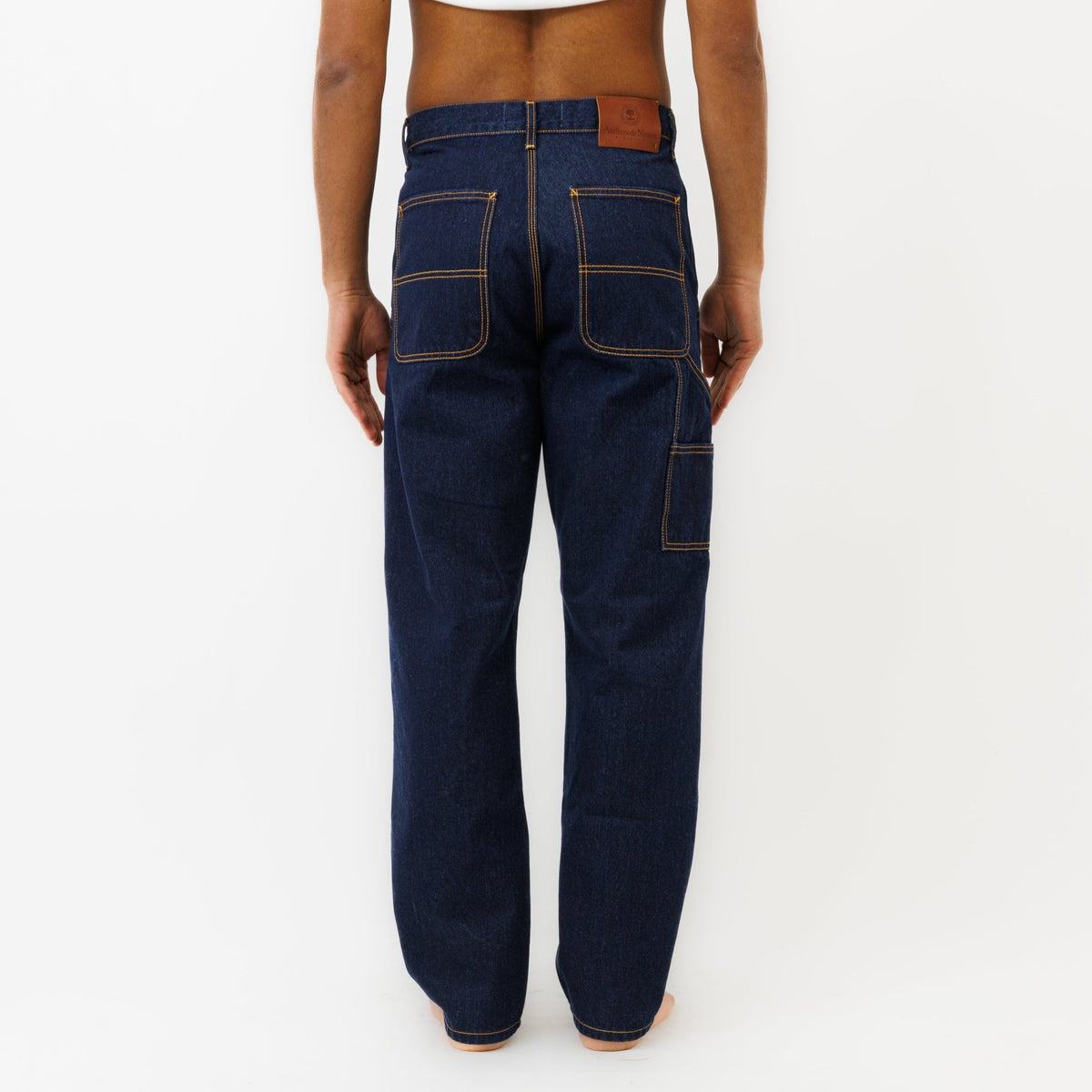 Pantalon DN Charpentier Coupe Ample Bleu Un Lavage - Ateliers de Nîmes